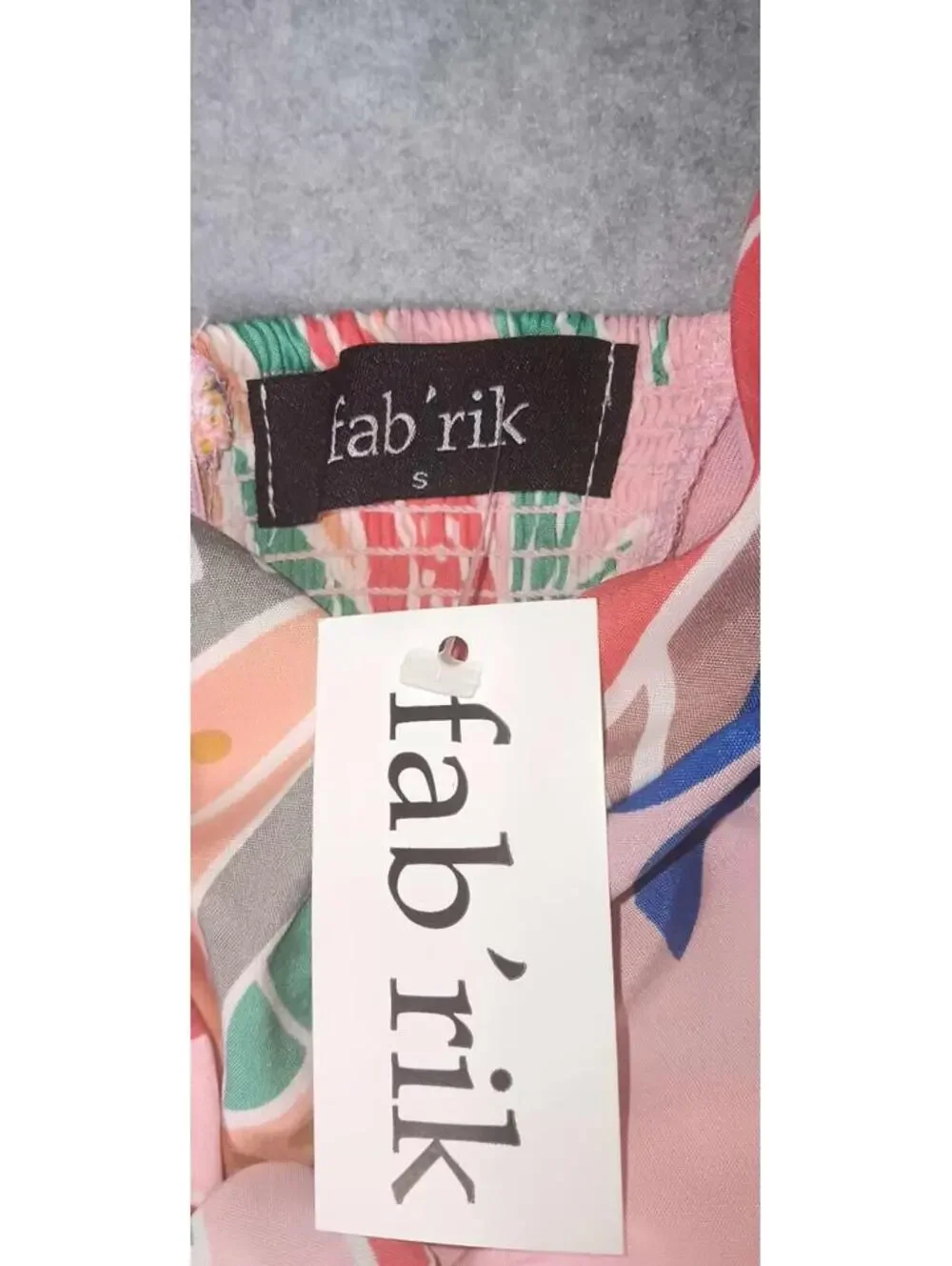 NWT! Fab'rik Reese Fitted Palm Print Midi Dress Womens Size Small Multicolor... - Picture 2 of 14